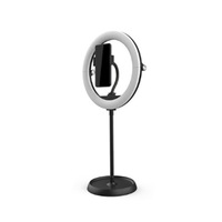 10 Inch Desktop Collapsible Fill Light Portable Mobile Phone Ring Light Selfie Beauty Lamp with Bracket-Black