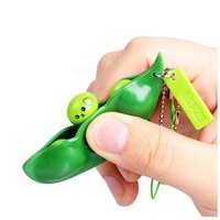 10 Pcs Extrusion Bean Toy Mini Squishy Soft Toys Pendants Anti Stress Ball Squeeze Gadgets Phone Strap
