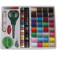 100pcs Portable Sewing Kit Threader Needle Tape Measure Scissor Thimble Set