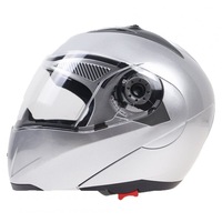 105 Full Face Helmet Electromobile Motorcycle Transparent Lens Protective Helmet Silver M