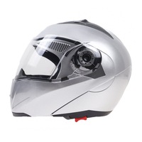 105 Full Face Helmet Electromobile Motorcycle Transparent Lens Protective Helmet Silver XL