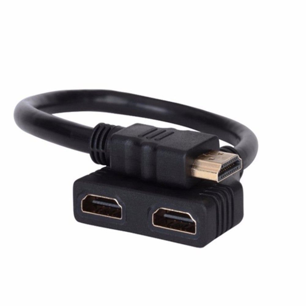 1080P V1.4 Male to Double Female Adapter Cable 1 in 2 Out Converter Connect Cable Cord HDMI-compatible 2 Dual Port Y Splitter