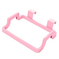 10PCS 2018 Eco-Friendly Trash Rack Storage Garbage Bag Holder Cupboard Drawer Door Back Hanging Kitchen Cabinet Waste Bin PINK COLOR