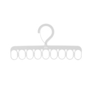 10Pcs 9-hole Clothes Hanger Organizer Space Saving Hanger Multi-function Hanger Drying Racks Scarf Clothes Storage Artifact Organizer