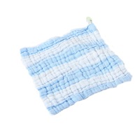 10Pcs Baby Wash Bath Comfort Towel 6 Layer Gauze Baby Saliva Towel(Baby Blue)