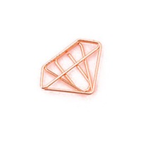 10pcs/lot Mini Diamond Rose Gold Paper Clip Metal Bookmark Memo Clips Kawaii Stationery School Office Supplies