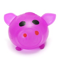 10PCS Stress Relief Jelly Pig Soft Rubber Water Ball Stress Reliever Random Color