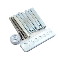 11PCS Punch Tool Snap Rivet Setter Base Kit for DIY Leather Craft Tools