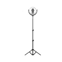 12 Inch Beauty Light Ring Lamp Led Ring Light with Mobile Phone Holder Dimmable Fill Light on-Camera Video Lights-Black