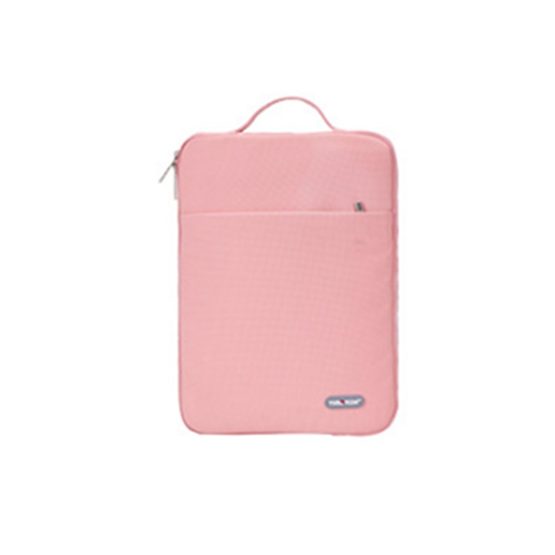 12-inch Waterproof Laptop Bag Wear-resistant Shockproof Portable Notebook Take-out Bag-3#-Pink