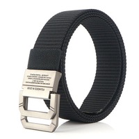 120cm Nylon Belt Metal Buckle Quick Release Tactical Belts Hunting Camping BLACK COLOR
