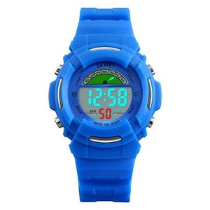 1272 LED Digital Display Watch Kid Outdoor Sport Children Wrist Watch BLUE GOLOR