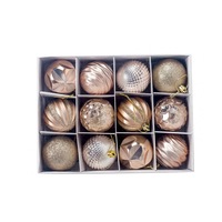 12pcs Christmas Ball 6cm Christmas Tree Ball Decor Bauble Party Hanging Ornament for Home Xmas Decoration Gifts