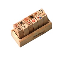 12pcs/set Cute Date Weather Stamps Korean Stationery DIY Wooden Rubber Stamp for Planner Notebook Scrapbooking Journal Supplies