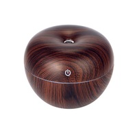 130ml Desktop Mini Wood Grain Humidifier Colorful Humidifier Bedroom Purification Humidifier-Brown