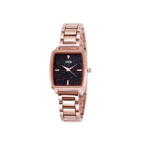 14007# Retro Ladies Square Watch Starry Waterproof Ladies Watch All-match Shiny Watch
