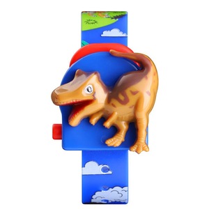 1468 Dinosaur Shape PVC Strap LED Display Cartoon Digital Watch Kids Watch