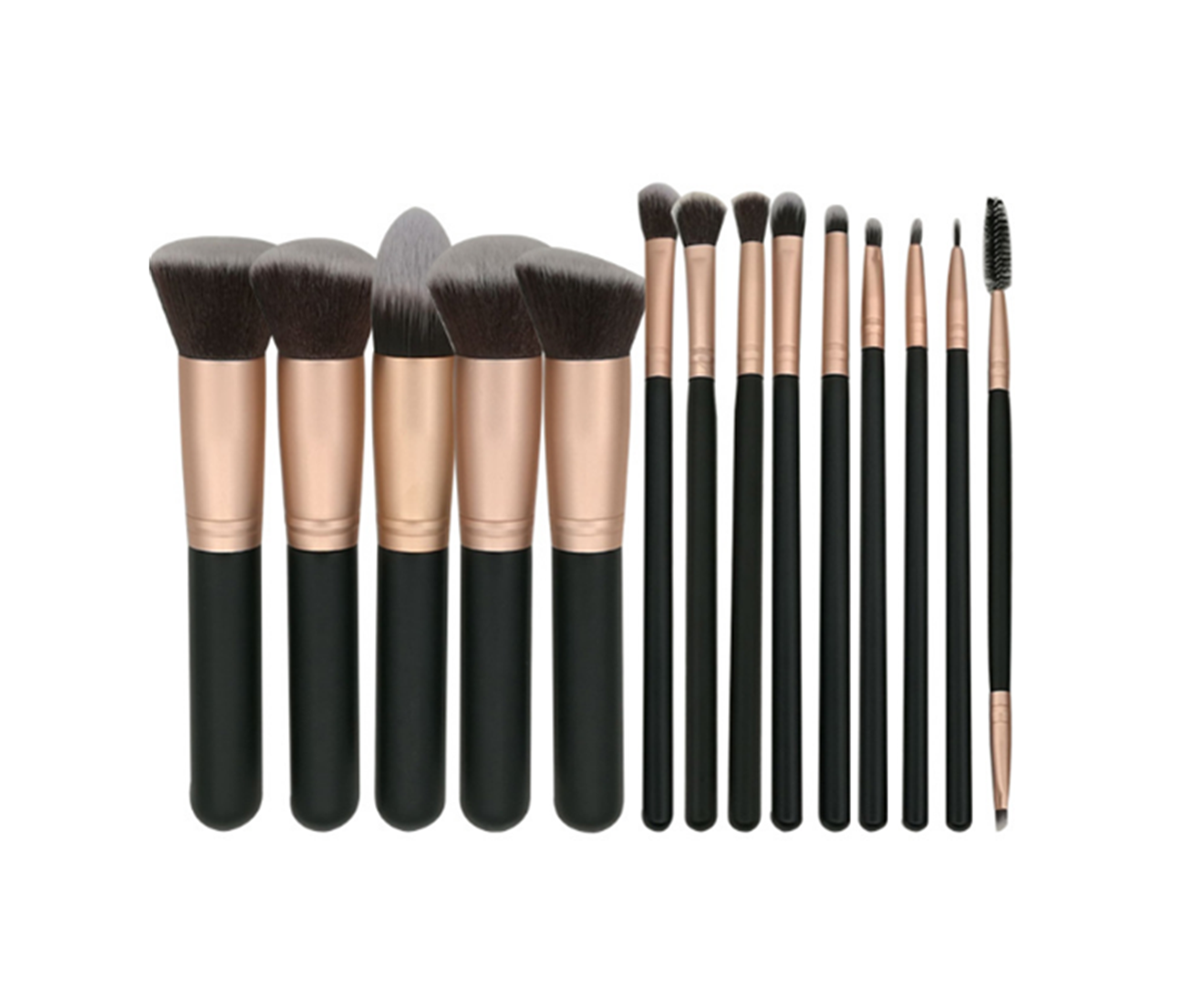 14PCS Makeup Brushes Set Powder Foundation Eyeshadow Make Up Brushes - ROSE GOLD