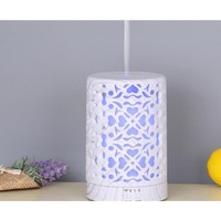 150ml Household Wood Grain Hollow Humidifier Colorful Humidifier Purification Humidifier-Yellow