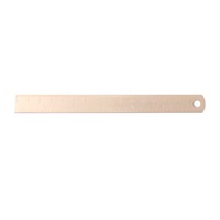 15Cm Brass Straight Ruler for School Office Stationery Metal Painting Drawing Tools Rose Gold Measuring Ruler Bookmark