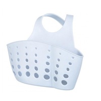 15Pcs Adjustable Button Type Sink Storage Hanging Drain Basket for Kitchen Sponge Gray-blue