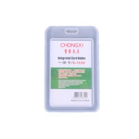 15pcs Clear Card Holder PVC Transparent Badge Holder Protector Card Cover Bus Card Case Office Accessories