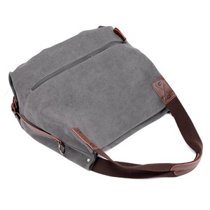 16L Women Canvas Handbag Tote Crossbody Messenger Shoulder Bag Outdoor Travel GREY COLOR