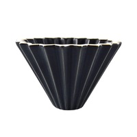 1PC Ceramics Origami Sytle V60 Filter Cup Coffee Dripper 1-2cups For Barista Ceramic Filter Cup BLACK COLOR