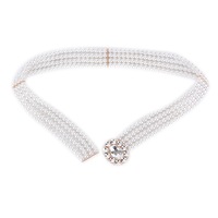 1PC Ladies Girls Rhinestone Belt Diamante Buckle Fashion Pearl Waist Bridal