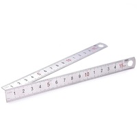 1pcs steel ruler centimeter scale ruler stainless steel iron ruler 15 cm 6 inch silver Stationery Drafting Supplies 8462