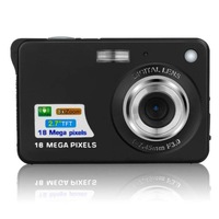 2.7 inch 18 Megapixel 8X Zoom HD Digital Camera Card-type Automatic Camera for Children, with SD Card Slot (Black)