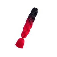 2 Pcs Afro Ombre Braiding Hair Synthetic Hair Extension for Braids 24 inches 100g/Pack Jumbo Braid Hair Products