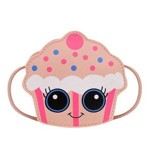 2 Pcs Baby Girls Small Crossbody Bags PU Leather Cute Cake Children Coin Purse Handbag Boys Kids Mini Wallet Pouch Shoulder Bag