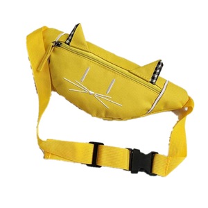 2 Pcs Baby Mini Fanny Pack Waist Bag Cute Cat Ear Printed Waterproof Nylon Chest Bags in Pocket Kids Belt Waist Bag Satchel