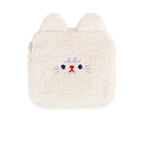 2 Pcs Cartoon Plush Sanitary Pads Organizer Bag Embroidery Fur Napkin Pouch Cosmetic Brush Storage Bag Money Purse Women Clutch Bags