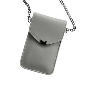 2 Pcs Cat Ear Transparent Touch Screen Retro Simple Mobile Phone Bag Women Chain Messenger Bags Small Flap Bag Mini Shoulder Bag