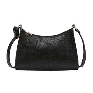 2 Pcs Fashion Solid Color PU Leather Women Crossbody Bags Female Ladies Cute Cartoon Zipper Shoulder Bag