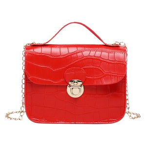 2 Pcs Fashion Stone Pattern Women Crossbody Handbag PU Leather Simple Chain Portable Small Square Purse Ladies Shoulder Messenger Bag
