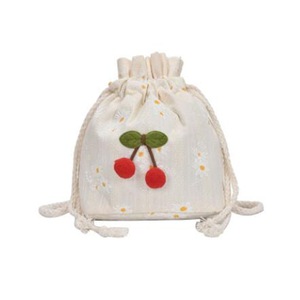 2 Pcs Girl Flower Bucket Bag Foreign Style Versatile Casual Shoulder Messenger Bag For Women Print Handbags Small Capacity Purse