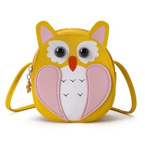 2 Pcs Girl Owl Crossbody PU Leather Cartoon Shoulder Bag Tote Coin Purse Satchel