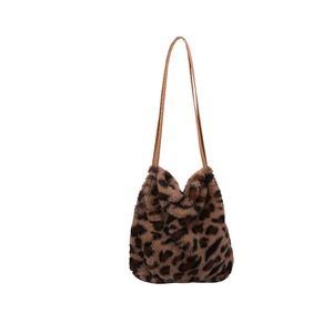 2 Pcs Leopard Printed Crossbody Bag Plush?Small Summer Lady Shoulder Handbags Female Simple Totes for Women