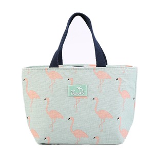 2 Pcs lunch bag for women funny cartoon kids bento cooler bags flamingo thermal breakfast food box portable picnic travel