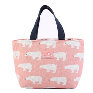 2 Pcs lunch bag for women funny cartoon kids bento cooler bags thermal breakfast food box portable picnic travel