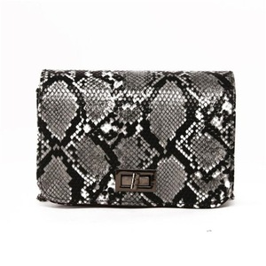 2 Pcs Luxury Retro Snake Print Shoulder Bag Women PU Leather Mini Flap Square Crossbody Bags Single Chain Sling Bag Lock Purse