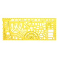 2 Pcs Military Map Marking Drawing Template KT Soft Plastifc Ruler Design Drafting Stencil