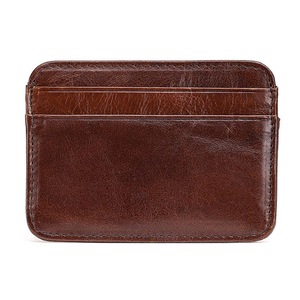 2 Pcs New Arrival Vintage Men's Pu Leather Credit Card Holder Small Wallet Money Bag ID Card Case Mini Purse For Male