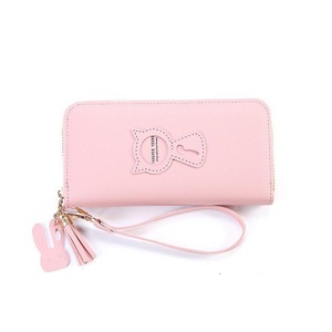 2 Pcs New Long Women's Wallet Female Purses Tassel Coin Purse Card Holder Wallets Female Pu Leather Clutch Money Bag Pu Leather Wallet