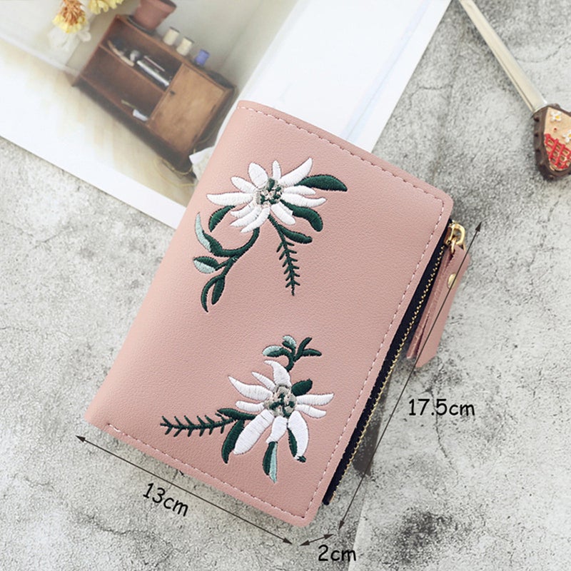 Small Flower Rivet Coin Wallet Card Bag Key Bag Earphone Organizer