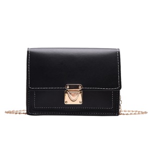 2 Pcs Pattern Fashion Women Solid Color Hasp HandBag Solid Color Shoulder Bag Messenger Bag Chain Strap Small Square Shoulder Bag