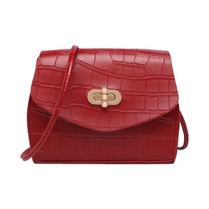 2 Pcs Portable PU Leather Party Purse Female Shoulder Handbag Alligator Crossbody Bags Youth Ladies Simple Versatile Bag